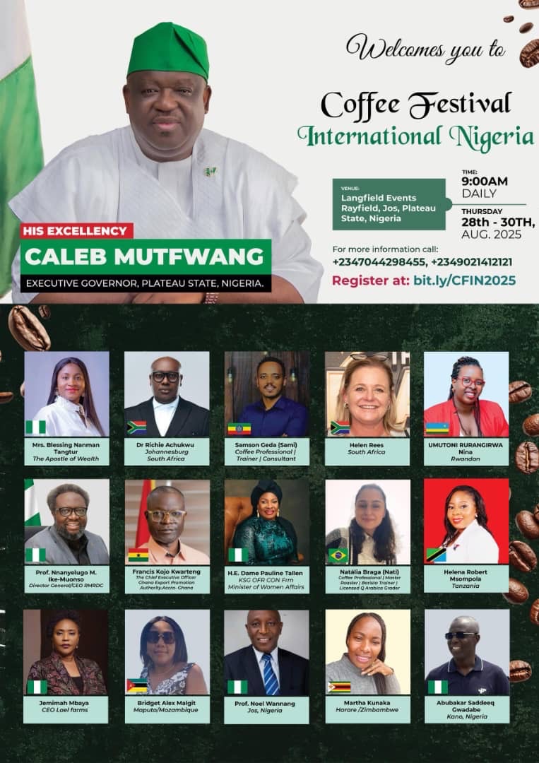 Plateau to Host Nigeria’s First-Ever International Coffee Festival in August 2025