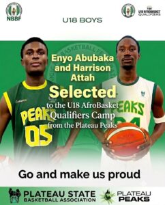 Plateau Peaks Duo Enyo and Attah Called-Up to the U-18 National Team