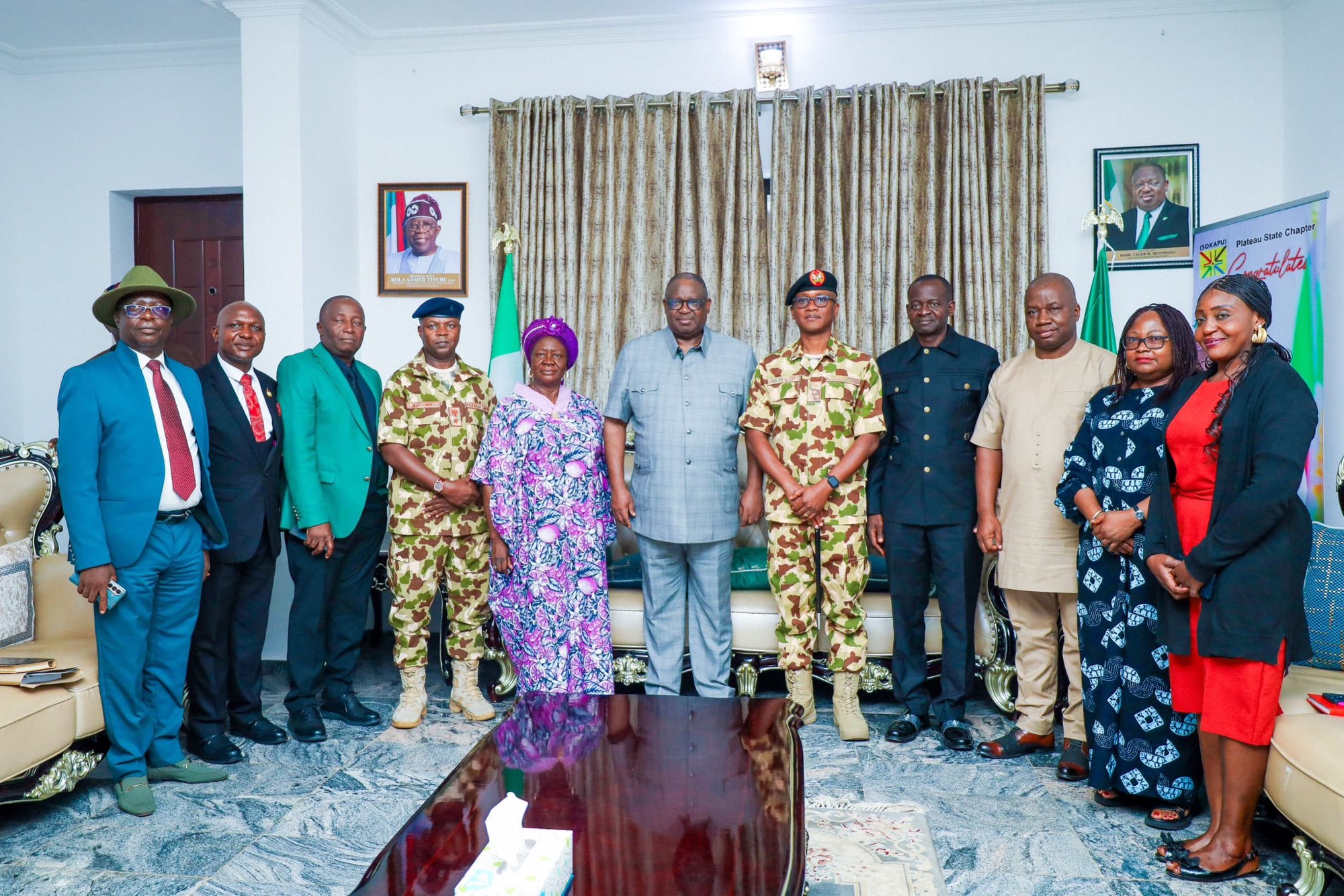 The Governor of Plateau State,Governor Mutfwang Receives NYSC DG, Reaffirms Commitment to Corps Members’ Safety in Plateau State